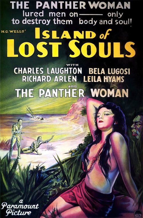 Island of Lost Souls 1932 Paramount One-Sheet — H.G. Wells Panther Woman