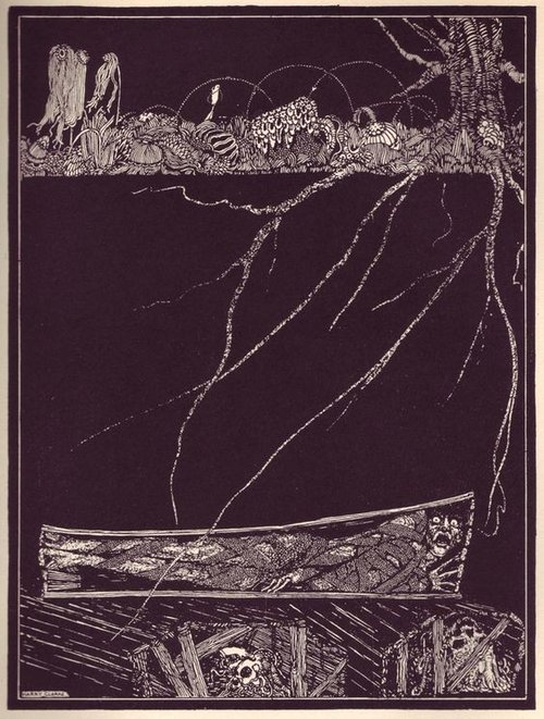 Harry Clarke's 'The Oblong Box' — Poe Illustration, c.1919