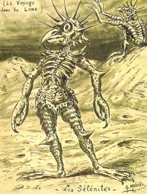 Georges Méliès 'Les Sélénites' Moon Creature Drawing, Le Voyage dans la Lune