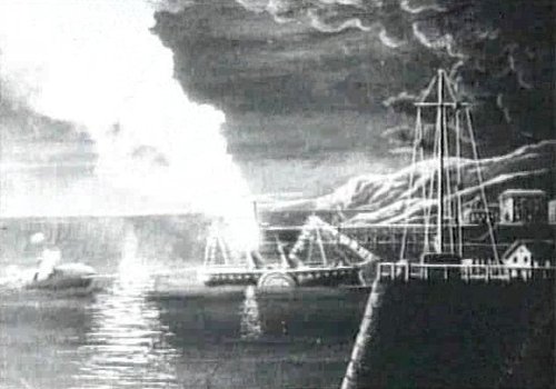 Méliès 'A Trip to the Moon' 1902 Harbor Explosion Scene