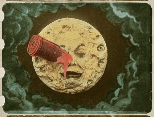 Le Voyage dans la Lune – Méliès Hand-Tinted Film Frame, 1902