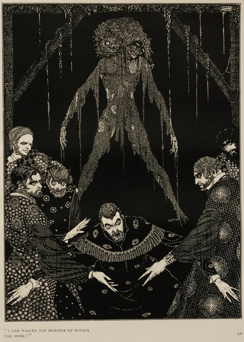 Harry Clarke's 'I Had Walled the Monster Up Within the Tomb' – Poe 1919