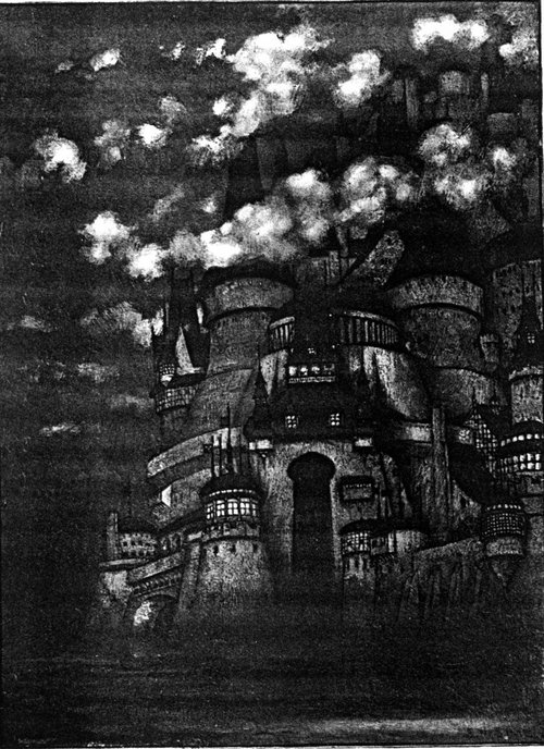 The Sword of Welleran – Dark Fantasy Citadel Night Scene, c.1908