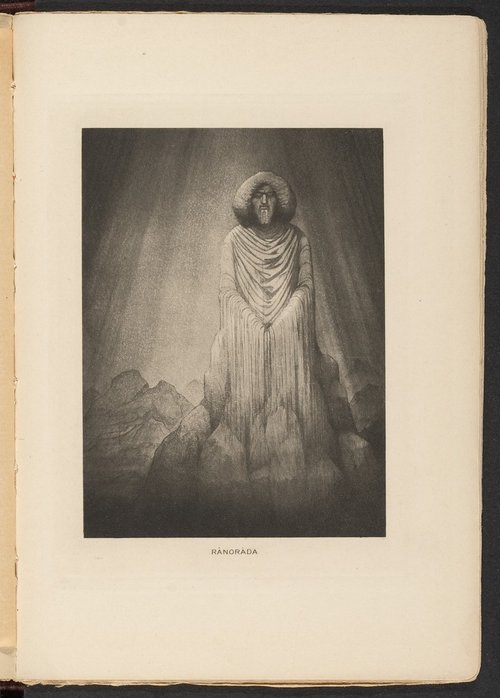 Ranorada: Robed Alien Oracle Figure, Early Sci-Fi Book Illustration