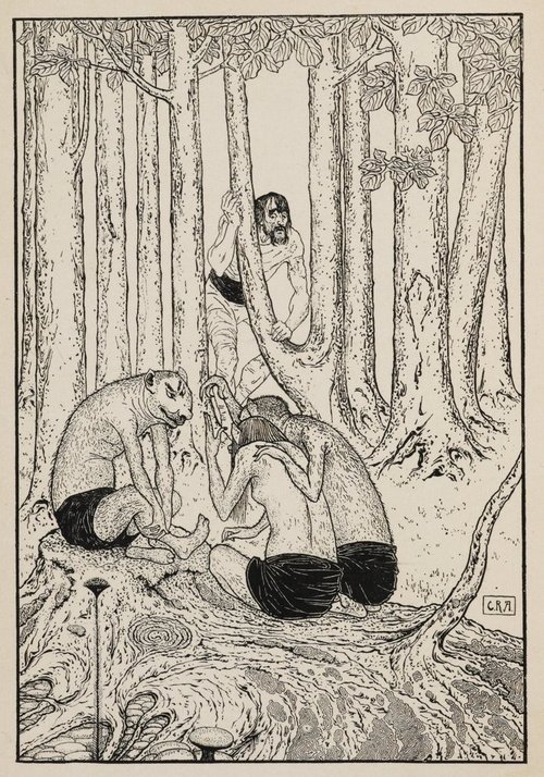 Island of Doctor Moreau Beast-Folk Forest Scene, Ashbee 1896