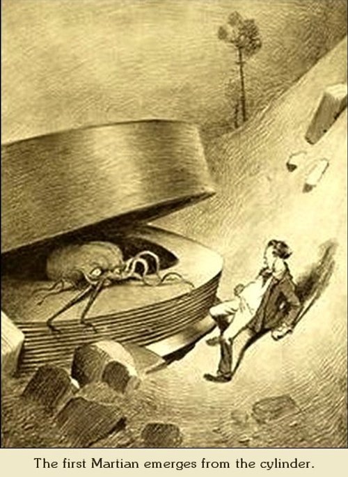 Henrique Alvim Corrêa: First Martian Emerges from Cylinder, War of the Worlds 1906