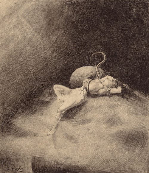 Henrique Alvim Corrêa — Martian Feeding on Human Victim, War of the Worlds 1906