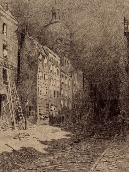 Henrique Alvim Corrêa's Deserted London Street — War of the Worlds 1906
