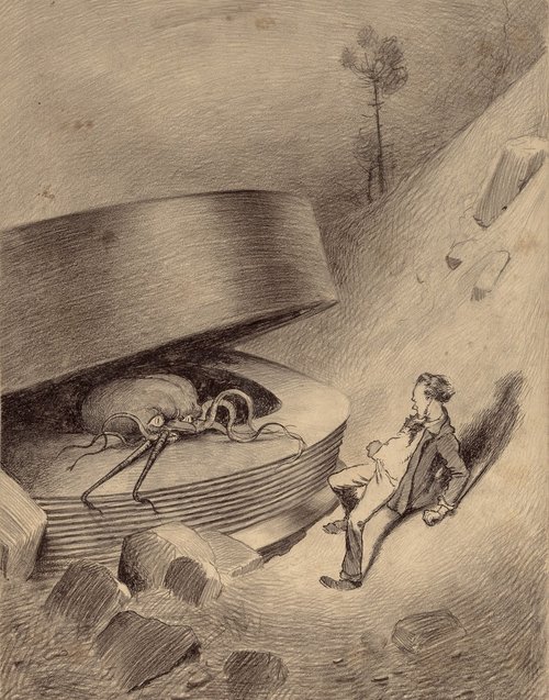 Henrique Alvim Corrêa's Martian Emerges from Cylinder – War of the Worlds 1906