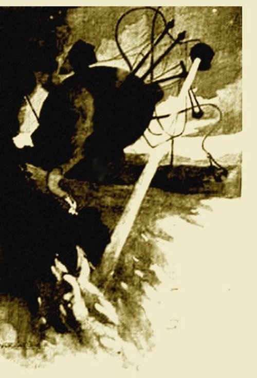 Warwick Goble's Martian War Machine Attacks, War of the Worlds 1897