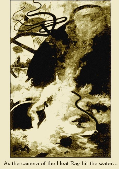 Warwick Goble's Heat Ray Hits the Water – War of the Worlds 1897