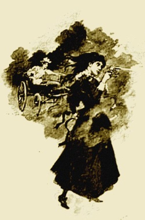 Warwick Goble – War of the Worlds: Woman Flees Martian Attack, 1897