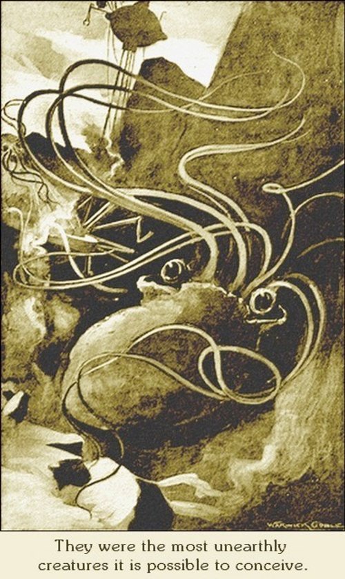 Warwick Goble's Martian Tentacle Monster – War of the Worlds 1897