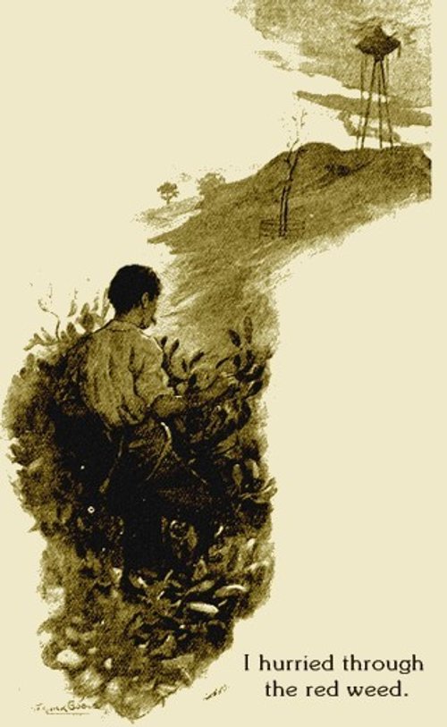 Warwick Goble's Martian Tripod & Red Weed – War of the Worlds 1897