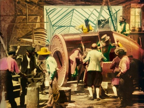 Georges Méliès 'A Trip to the Moon' (1902) — Workshop Scene, Hand-Colored Film Still