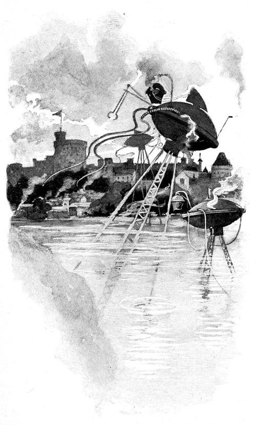 Martian Fighting Machine Wades the Thames — War of the Worlds 1906