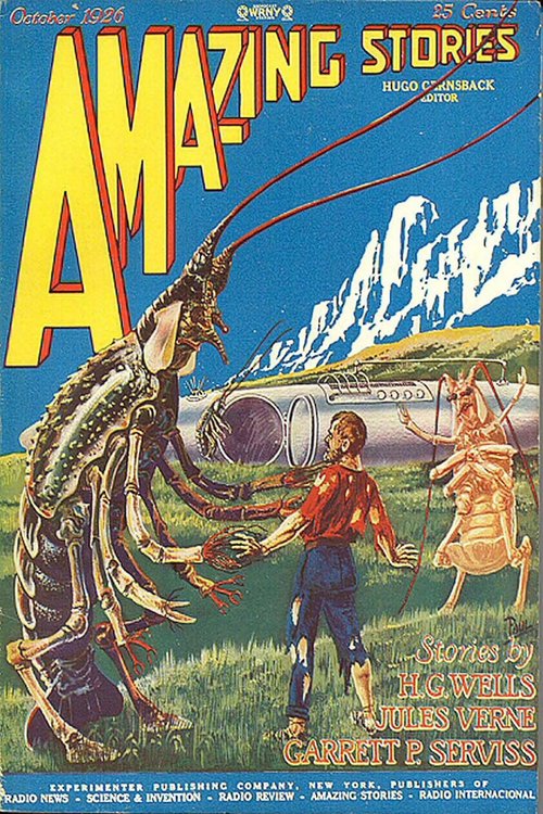 Frank R. Paul's Giant Insects Greet Mankind – Amazing Stories October 1926