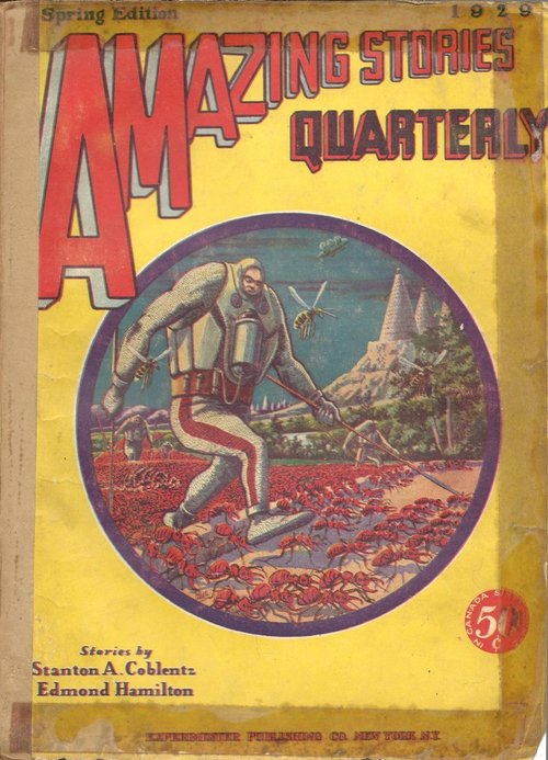 Frank R. Paul's Giant Insect Attack – Amazing Stories Quarterly Spring 1929