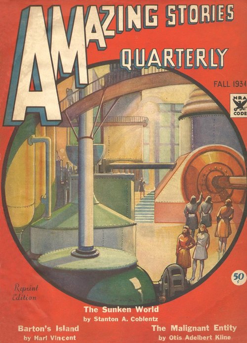 Amazing Stories Quarterly Fall 1934 – The Sunken World Futuristic Power Plant