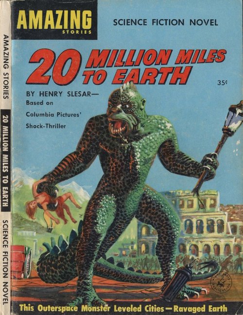 20 Million Miles to Earth – Amazing Stories Novelization Cover, 1957