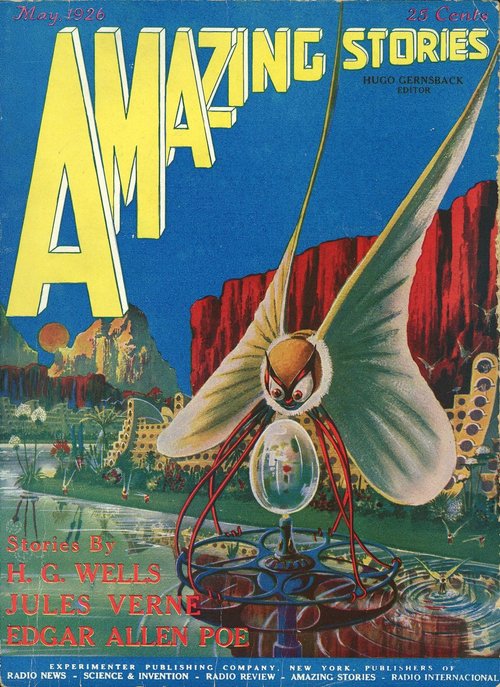 Frank R. Paul's Giant Insectoid Alien, Amazing Stories Vol.1 No.2 May 1926
