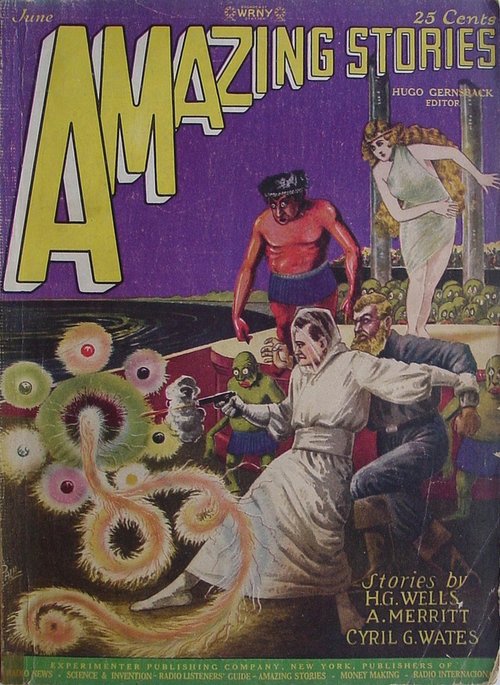 Frank R. Paul's Eyeball Creatures Attack – Amazing Stories June 1927