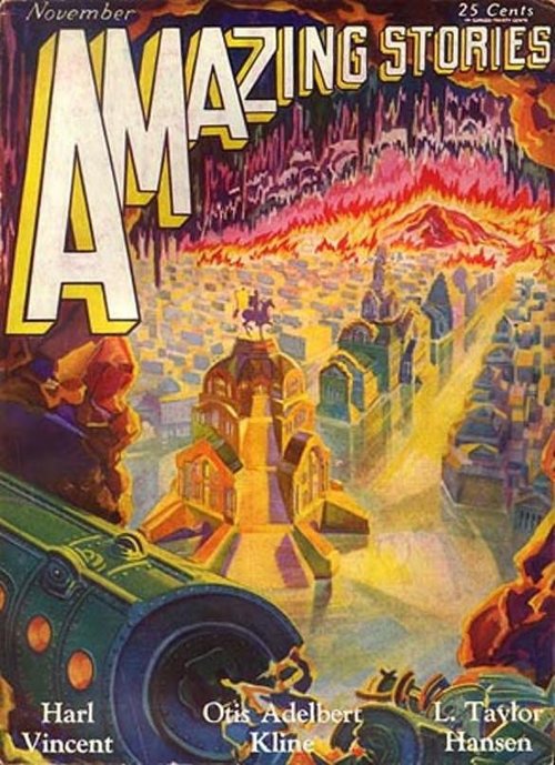 Amazing Stories Nov 1929 – City Under Siege by Fire and Machine