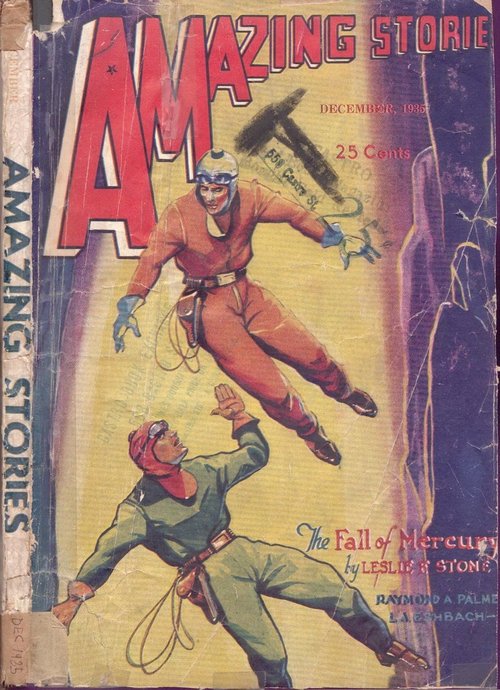 Zero-Gravity Combat on Mercury — Amazing Stories, December 1935