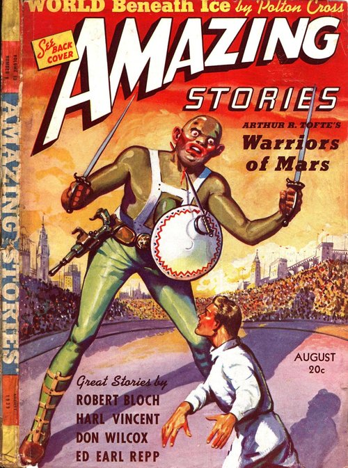 Warriors of Mars — Amazing Stories August 1939 Gladiator Cover