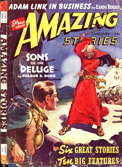 Sons of the Deluge – Amazing Stories January 1940 Cover Art