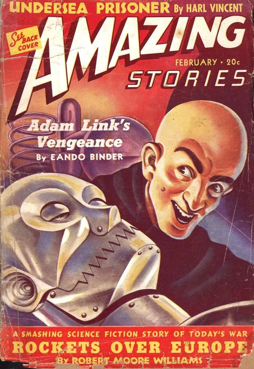 Adam Link's Vengeance — Amazing Stories Robot Cover, February 1940