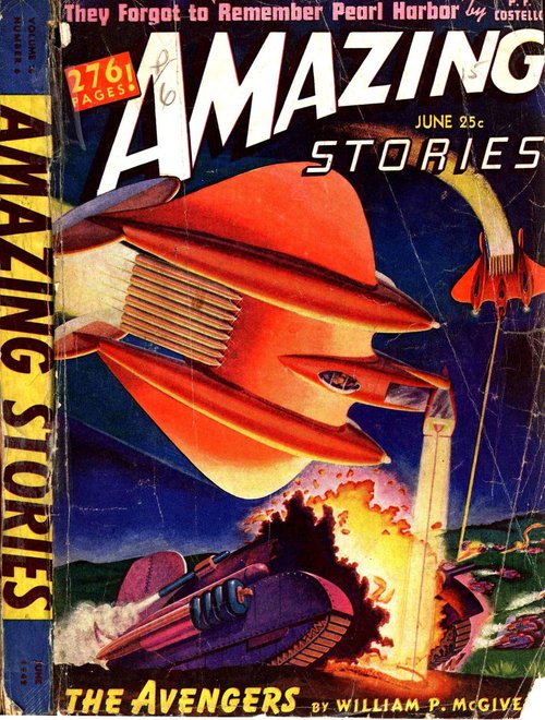 Amazing Stories June 1942 – Futuristic Air Assault in 'The Avengers'