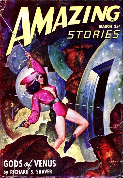 Gods of Venus – Amazing Stories March 1948 Cover by Robert Jones