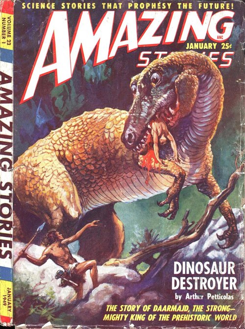 Dinosaur Destroyer: Prehistoric Beast Attack, Amazing Stories Jan 1949
