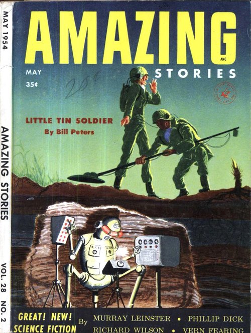 Little Tin Soldier — Robot Spy Under Battlefield, Amazing Stories May 1954