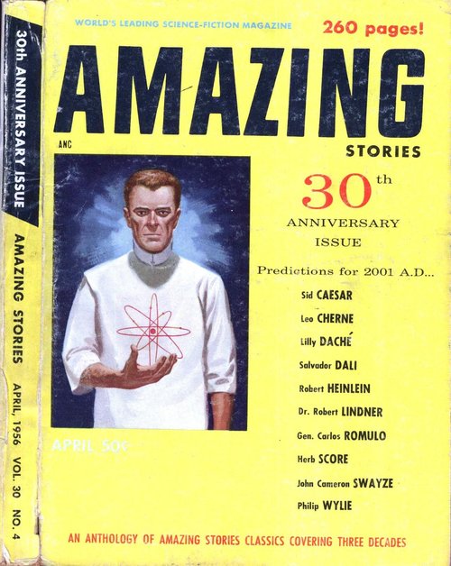 Amazing Stories 30th Anniversary Cover, Atomic Age Man, April 1956