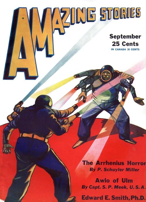 Ray-Beam Duel in Amazing Stories, September 1931 — Multi-Armed Combat