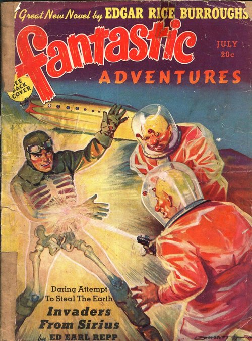 Invaders From Sirius – Fantastic Adventures July 1939 Ray-Gun Disintegration Cover