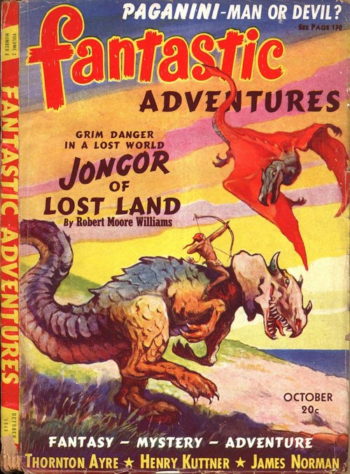 Jongor of Lost Land — Fantastic Adventures Cover, October 1940