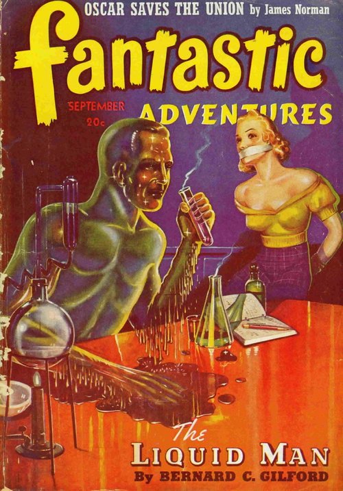 The Liquid Man — Fantastic Adventures September 1941 Cover