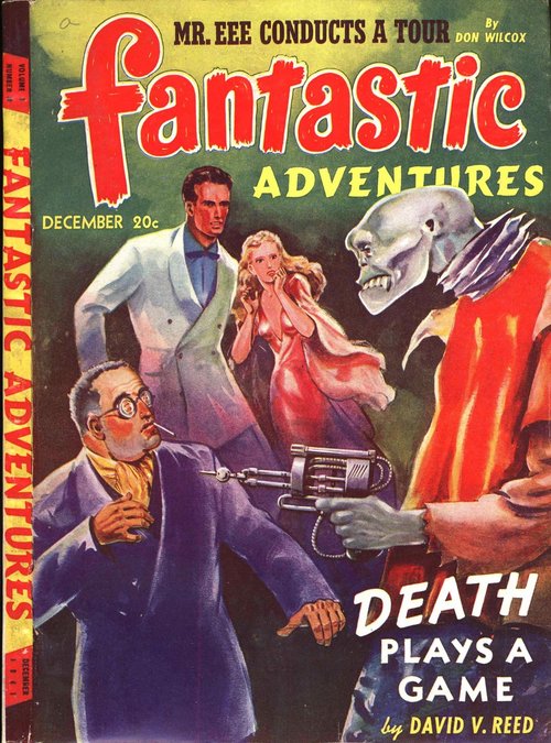 Death Plays a Game — Fantastic Adventures December 1941 Monster Cover