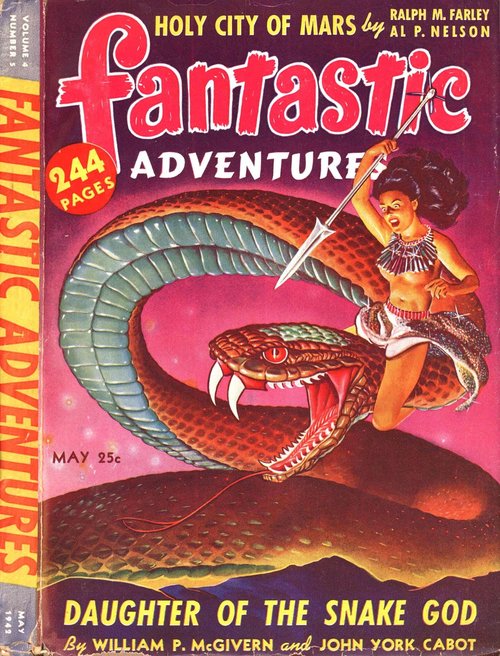 Daughter of the Snake God – Fantastic Adventures May 1942 Cover