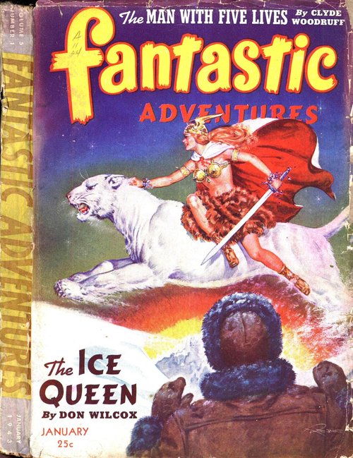 Ice Queen Rides White Tiger — Fantastic Adventures, January 1943