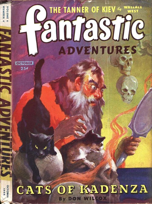 Cats of Kadenza — Fantastic Adventures October 1944 Sorcerer Cover