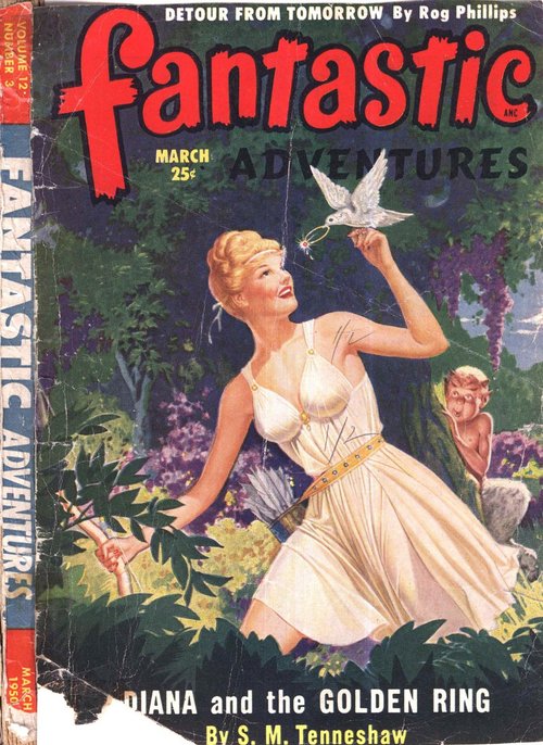 Diana and the Golden Ring – Fantastic Adventures March 1950 Cover