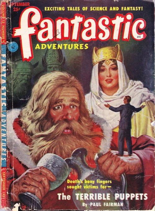 The Terrible Puppets – Fantastic Adventures Sept 1951 Cover