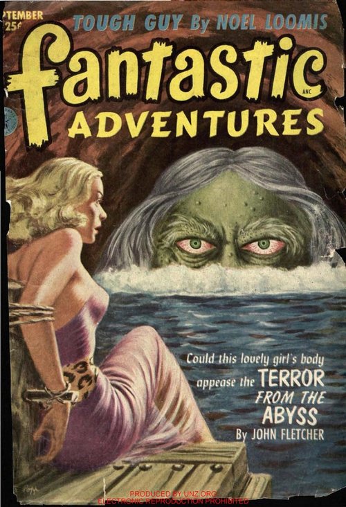 Terror From the Abyss – Fantastic Adventures September 1952 Monster Cover