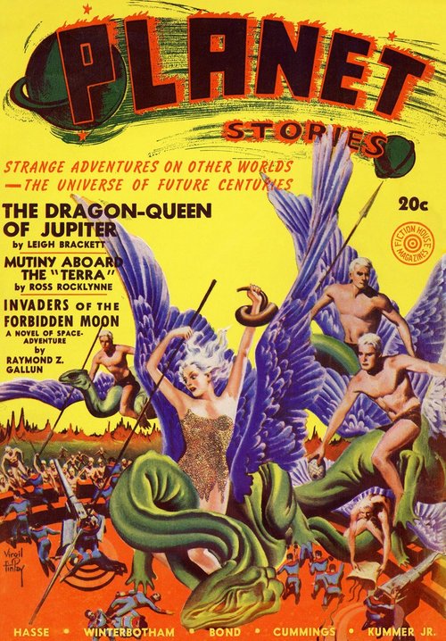 Virgil Finlay's Dragon-Queen of Jupiter, Planet Stories Summer 1941