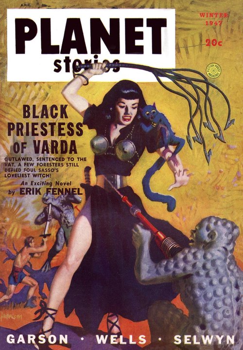 Black Priestess of Varda – Planet Stories Winter 1947 Cover