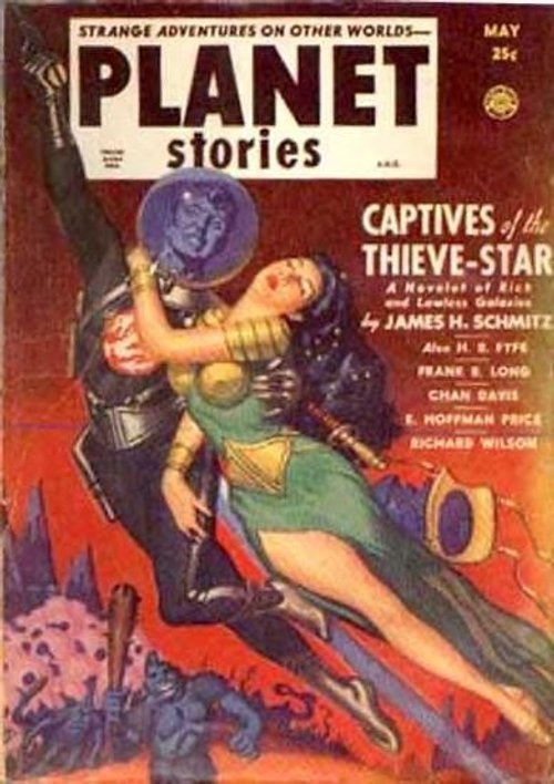 Planet Stories May 1951 – Captives of the Thieve-Star Abduction Cover